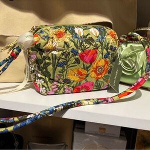 Vera Bradley Floral Cosmetic Bag - Green and Multicolor
